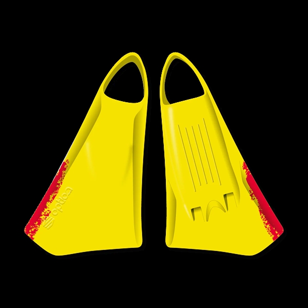 Option 2 Swim Fins - Yellow/Red